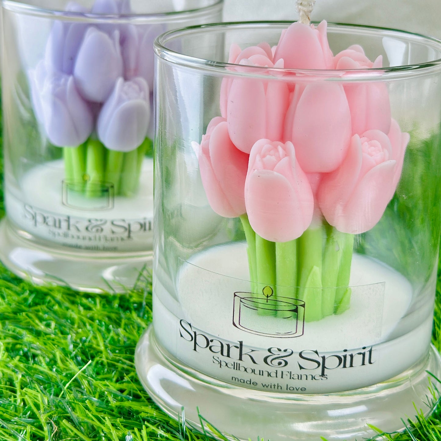 Tulips Bouquet Candle 🌷✨