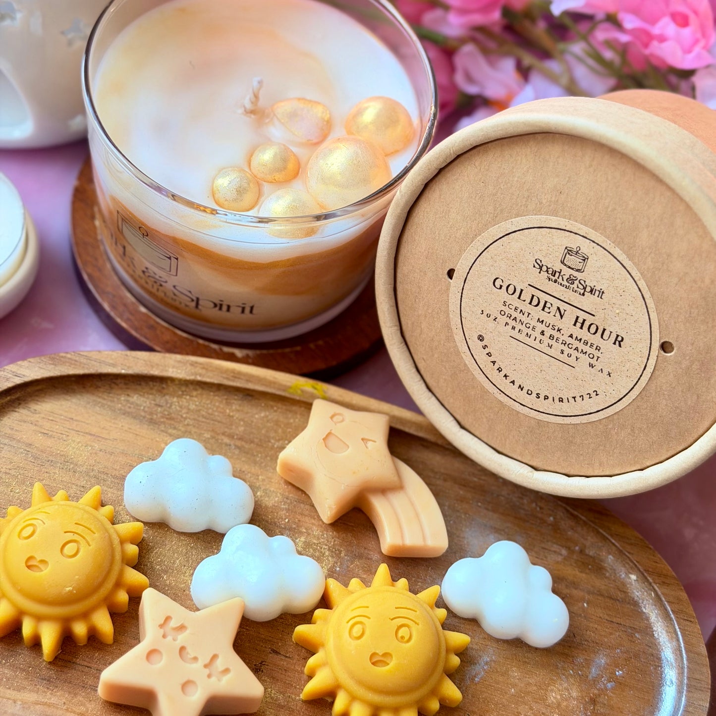 GOLDEN HOUR – Candle & Wax Melt Bundle ☀️✨💛