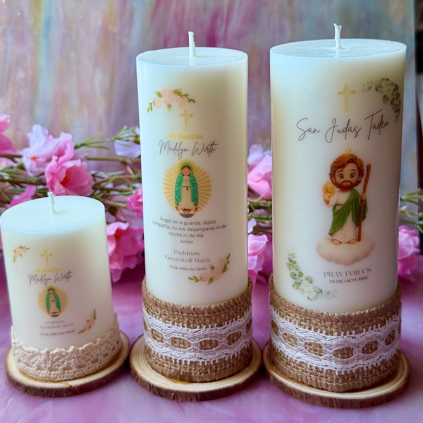 Personalized Religious Keepsake Candle ✨🕊️