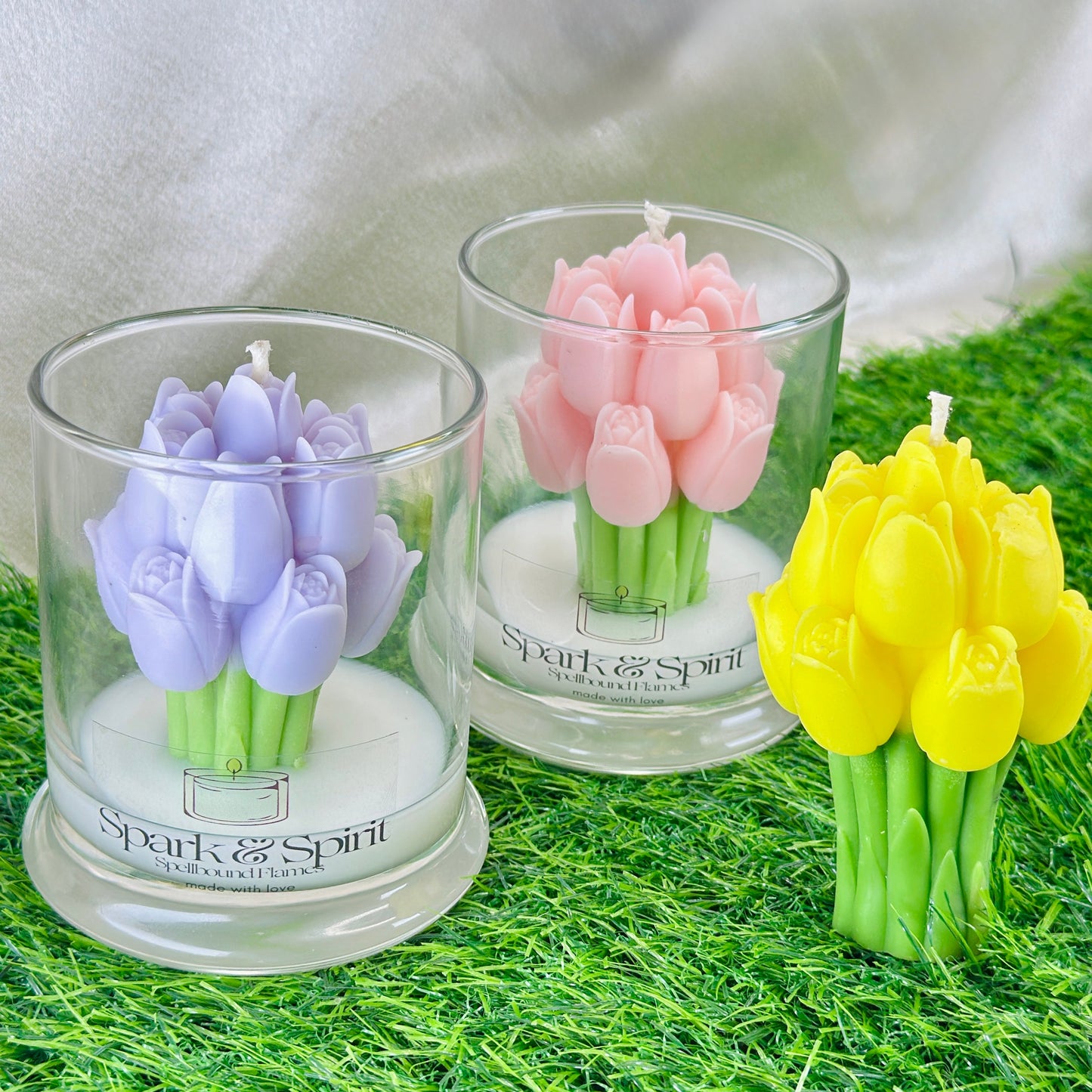 Tulips Bouquet Candle 🌷✨