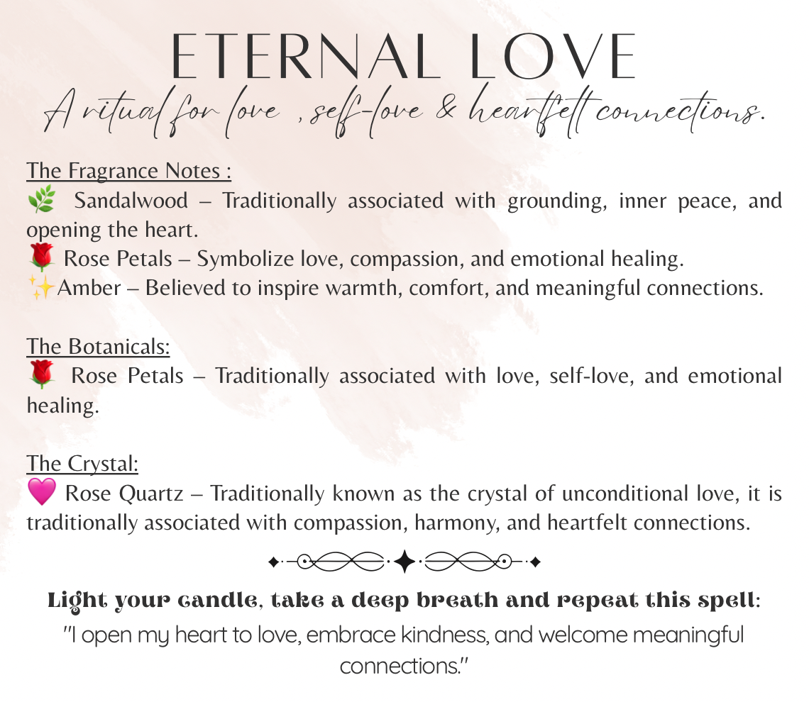 ETERNAL LOVE – Candle 6oz ✨❤️
