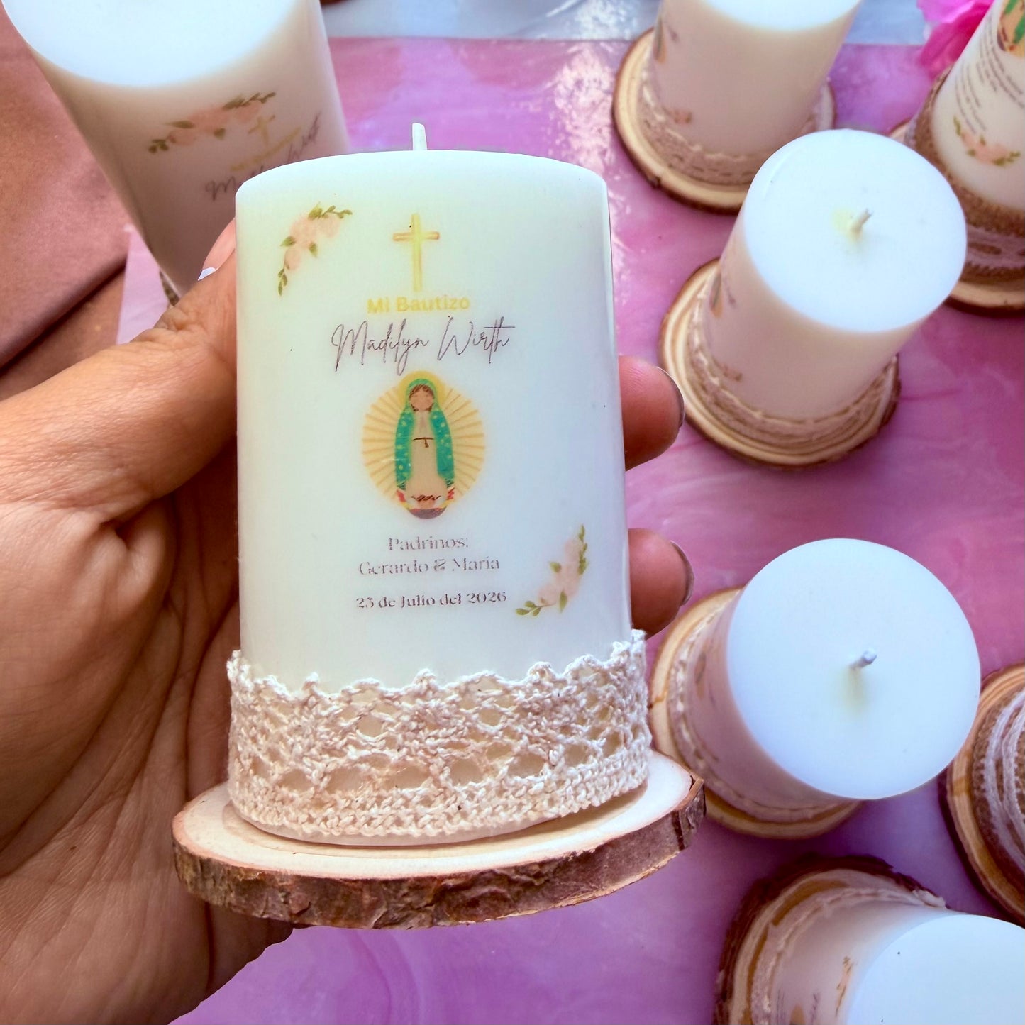 Personalized Religious Keepsake Candle ✨🕊️