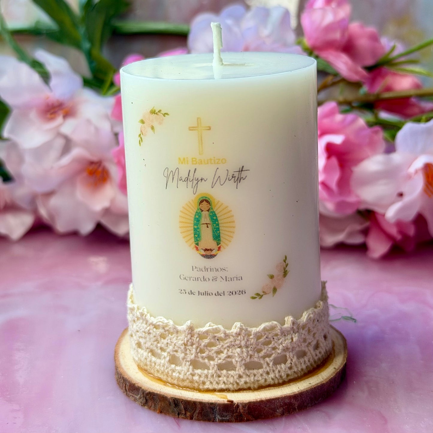 Personalized Religious Keepsake Candle ✨🕊️