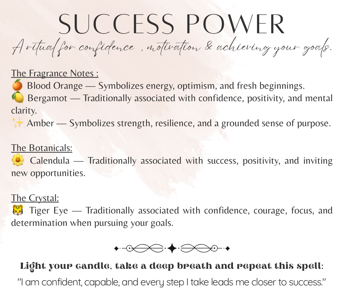 SUCCESS POWER – Candle 6oz 🔥🧡