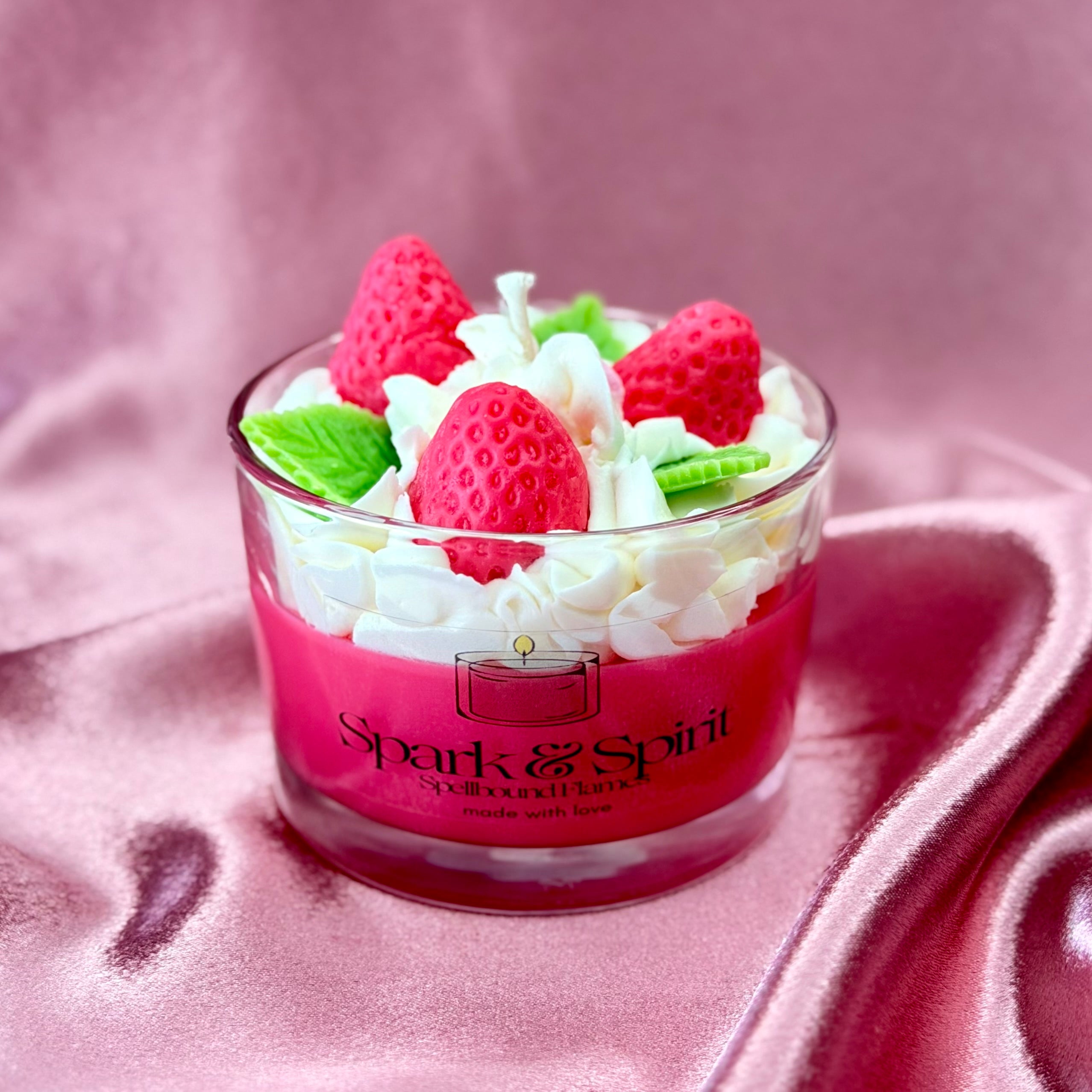 Strawberry Shortcake Candle 🍓🍰 – Spark & Spirit 722