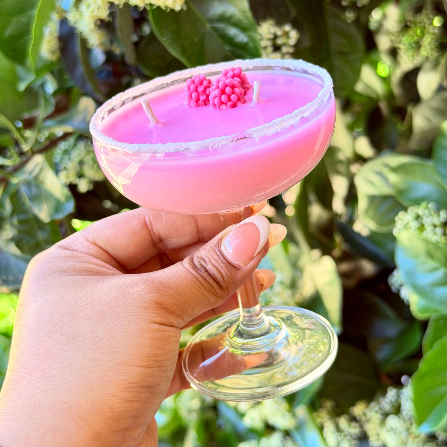 Raspberry Lemon Drop Cocktail Candle 🍋💗