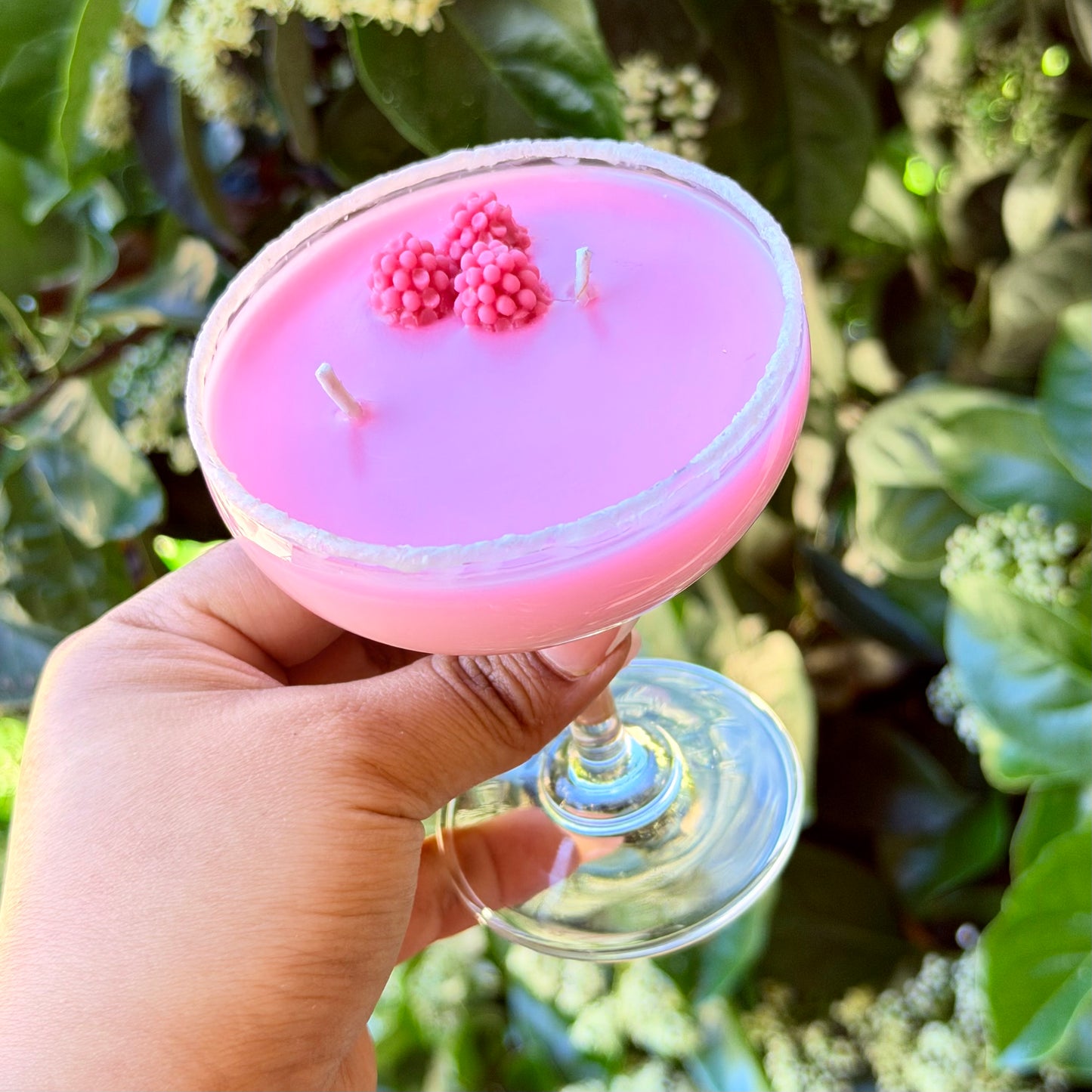Raspberry Lemon Drop Cocktail Candle 🍋💗