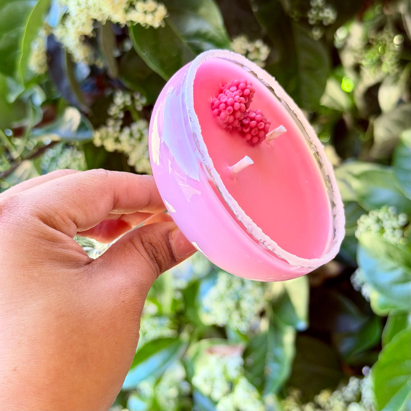 Raspberry Lemon Drop Cocktail Candle 🍋💗