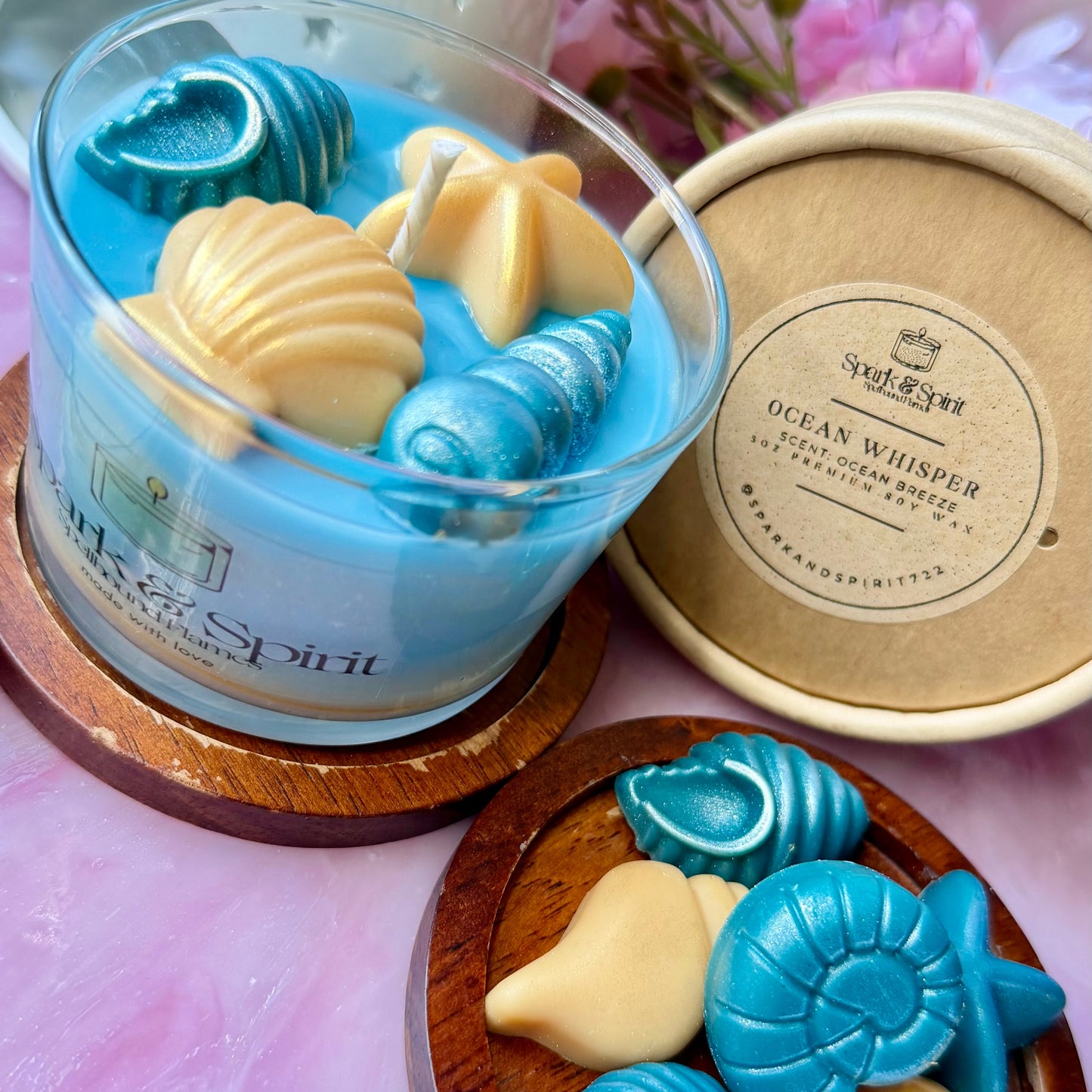 OCEAN WHISPER – Candle 9oz 🌊🐚✨