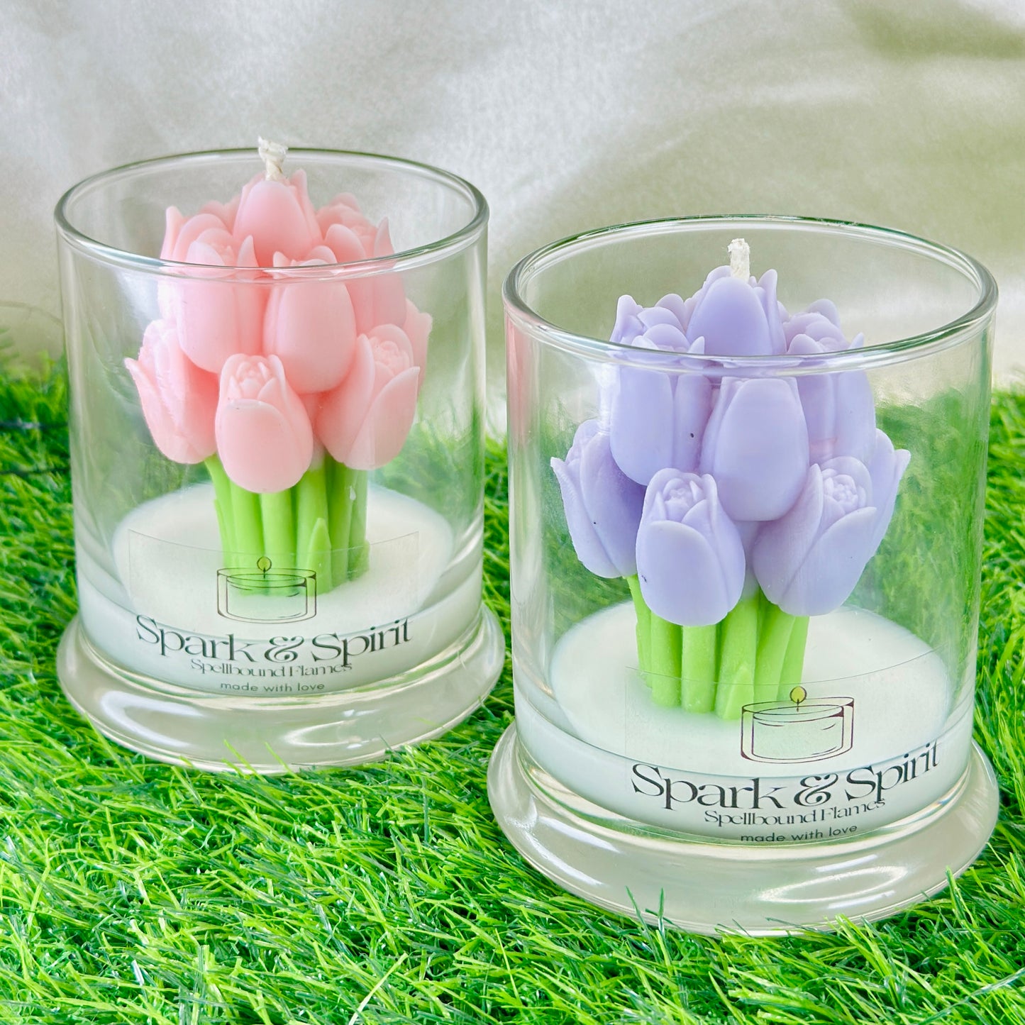 Tulips Bouquet Candle 🌷✨