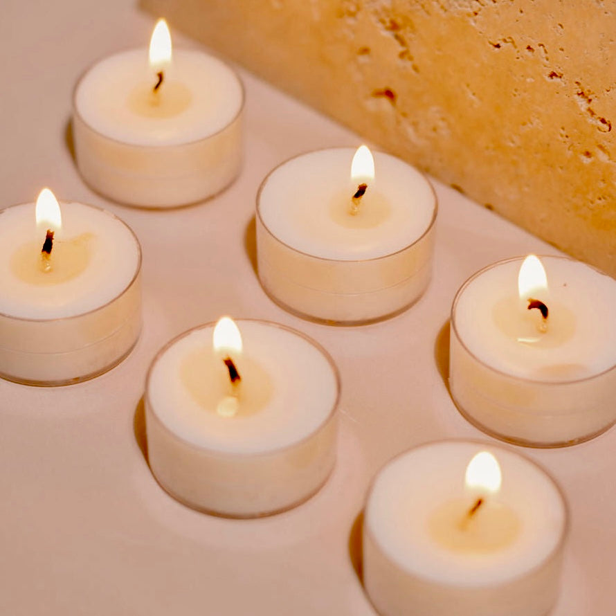 Unscented Tealights – 6 Pack 🕯️✨